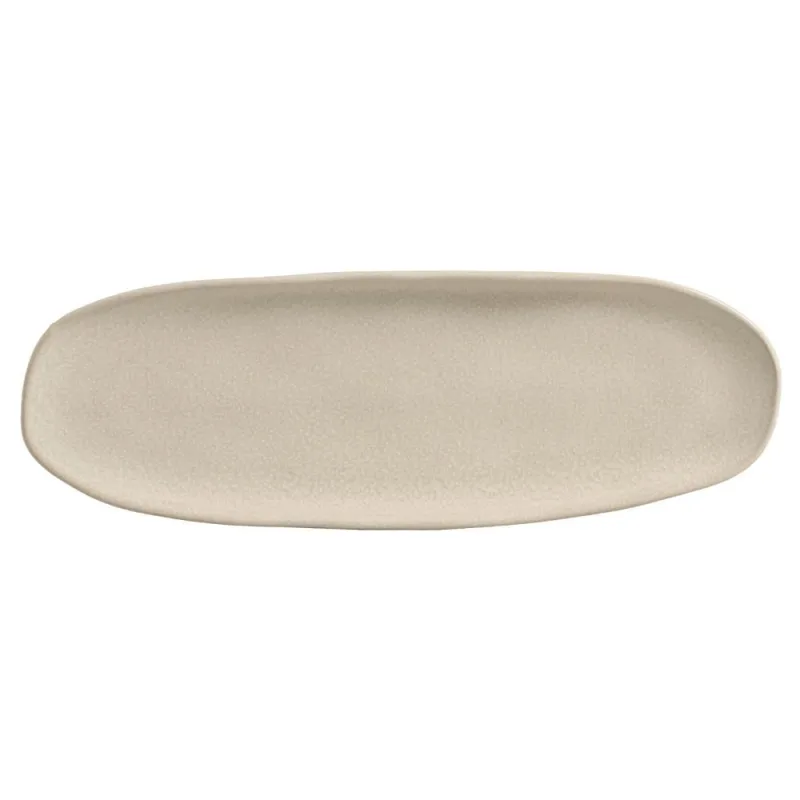 Conjunto com 4 Travessas Oval Rasa Grande Orgânico Sol 36x13cm - Porto Brasil Cerâmica