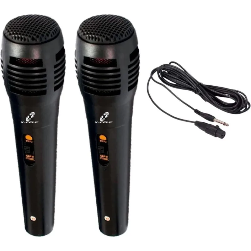 Microfone KIT 2UND C/FIO 2,5M Sortido - Flex