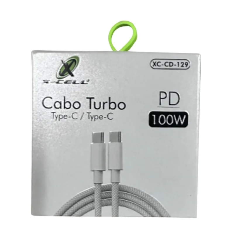 Cabo Dados Carregamento Turbo Tipo C x Tipo C PD 100W XC-CD-129 - Flex