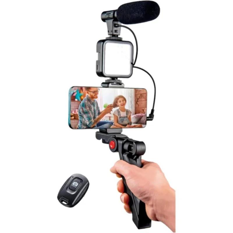 Suporte para Celular Tripe C/LED/MICROFONE Youtuber - Flex