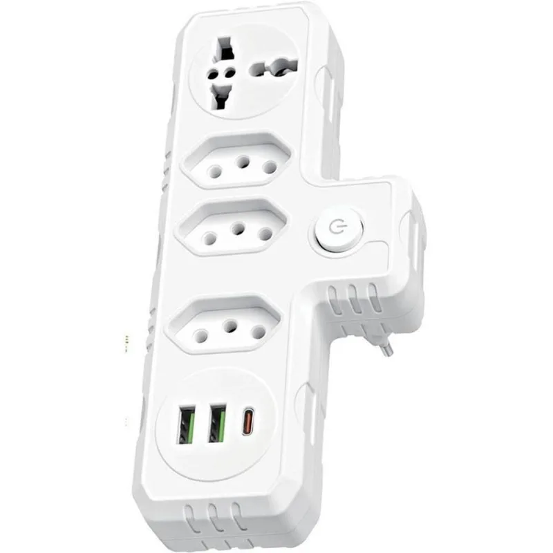 Adaptador de Tomada XC-FL-10 com USB e USB-C Bivolt 10A 2 Flex