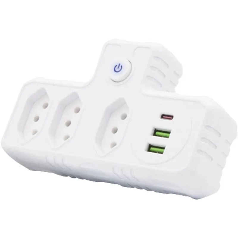 Adaptador de Tomada XC-FL-11 com USB e USB-C PD Bivolt 2 Flex