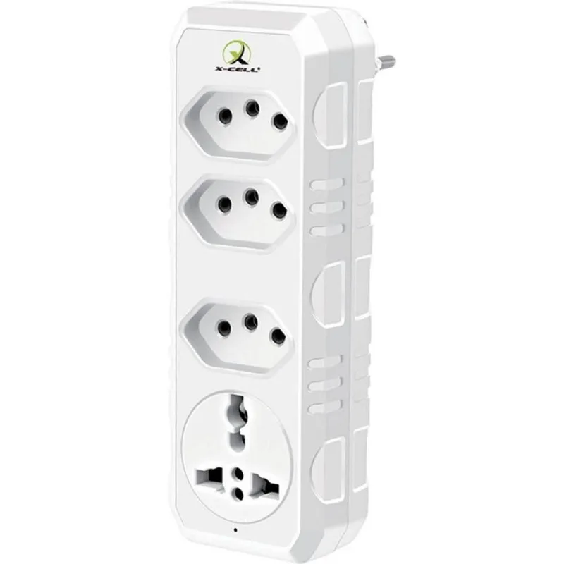 Adaptador de Tomada Universal XC-FL-12 2P+T Bivolt 10A 2 Flex