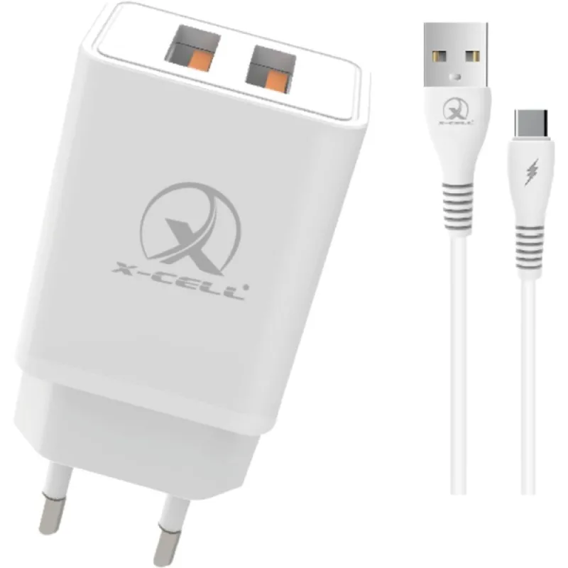 Carregador Celular de Parede 2X1 Cabo TYPE C+USB 6A 1M C/CA - Flex