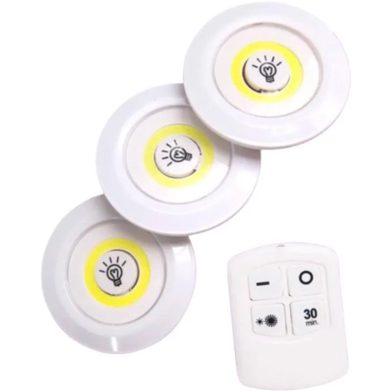 Luminaria LED KIT C/3LUMINARIAS LED S/FIO