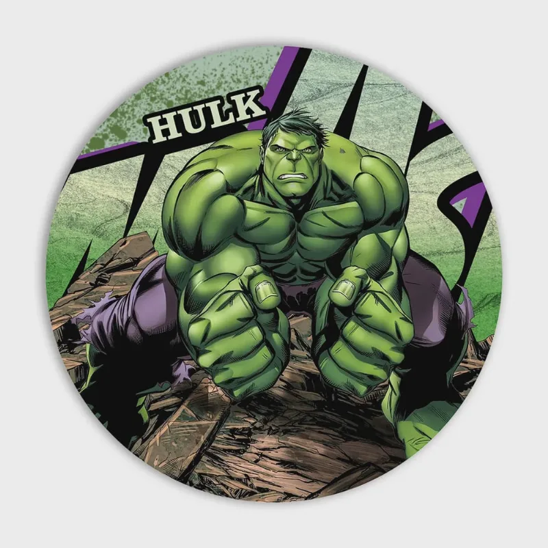 Painel Redondo em Tecido para festa aniversário veste fácil Hulk