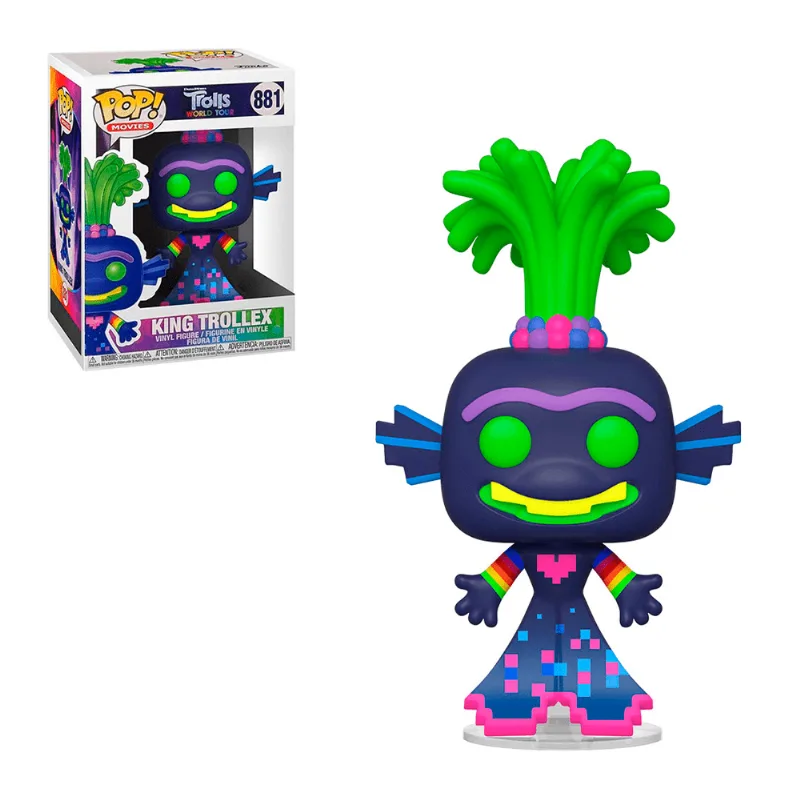 Boneco Funko Pop! Movies Trolls World Tour - King Trollex 881