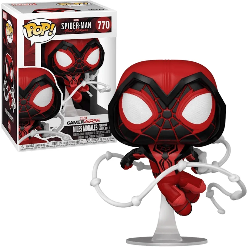 Boneco Funko Pop! Spider Man Miles Morales Crimson Suit 770