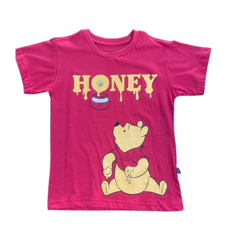 Camiseta Infantil Pooh Honey Vermelho tam 04