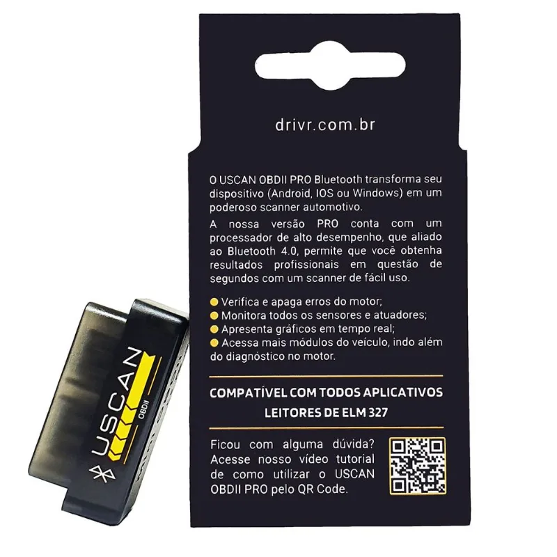 Mini Scanner de Diagnóstico Automotivo USCAN OBD2 PRO ELM327
