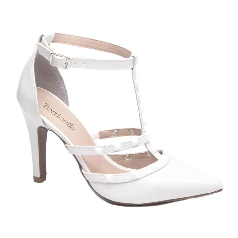 Sapato Scarpin Salto Alto Branco Verniz Branco Torricella