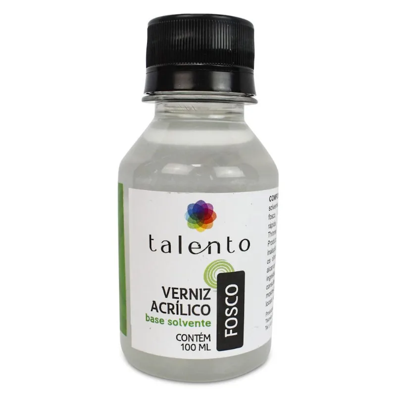 Verniz Acrilico Fosco Base Solvente Talento 100ml