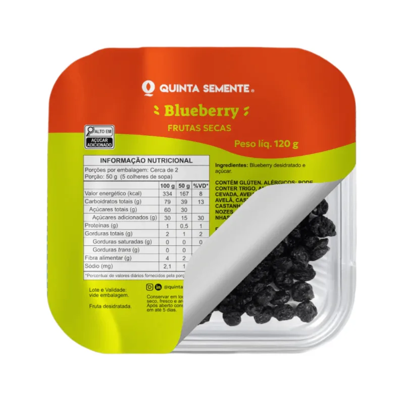 Blueberry Desidratado Quinta Semente 120g