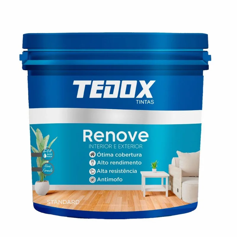 Tinta Acrílica Tedox Standard Semi Brilho Preto 18L - Tedox