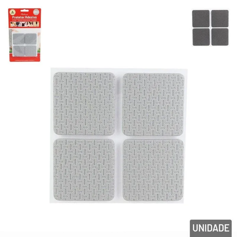 Protetor Anti Impacto 4x4cm 4 Pçs Quadrado - Tudo Em Caixa