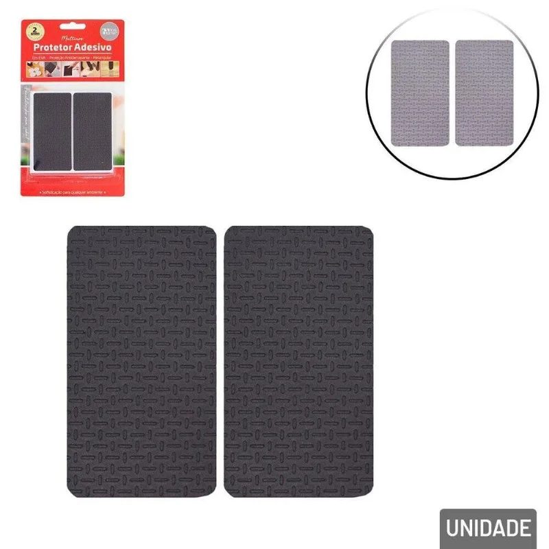 Protetor Anti Impacto 3,8x8cm 2 Pçs Retangular - Tudo Em Caixa