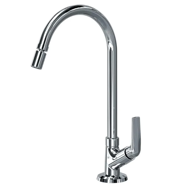 Torneira Para Pia Mesa Cozinha Bico Móvel Com Arejador Articulável 1167C42 Linha Íris Fani - Fani