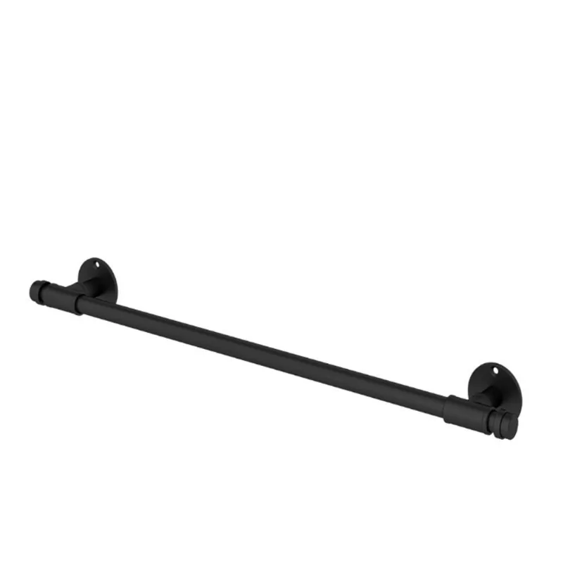 Porta Toalha Longo Living Preto Fosco Fani - Fani