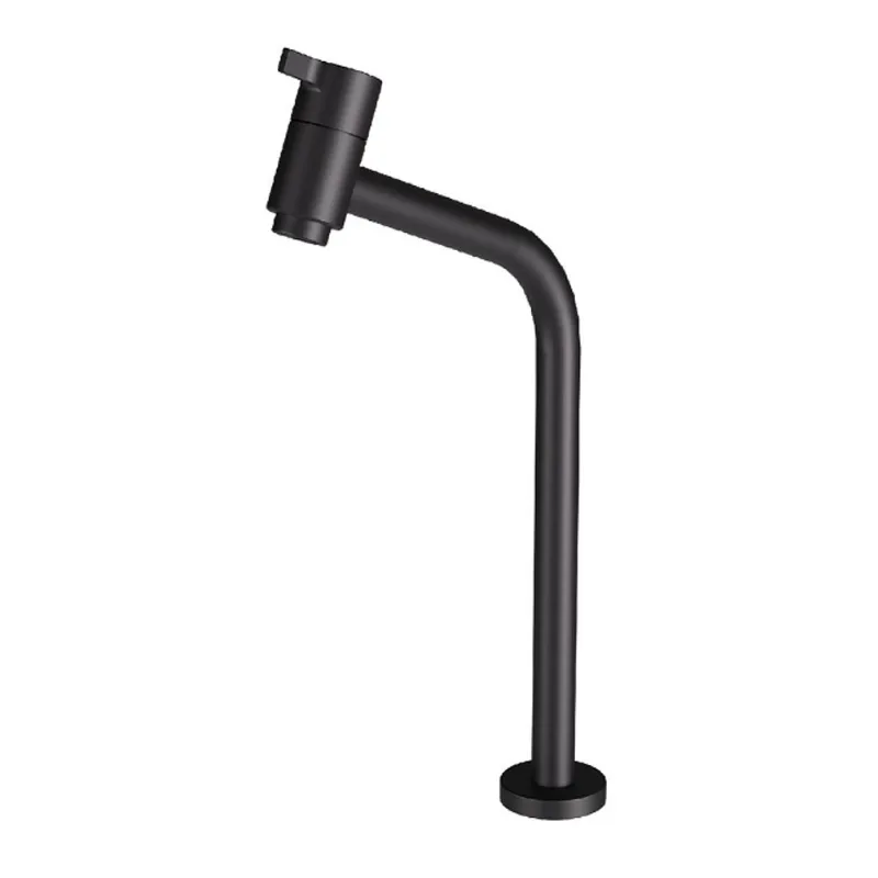Kit Torneira Mesa com Válvula 1208 BK185 Bica Alta Preto Fosco Fani