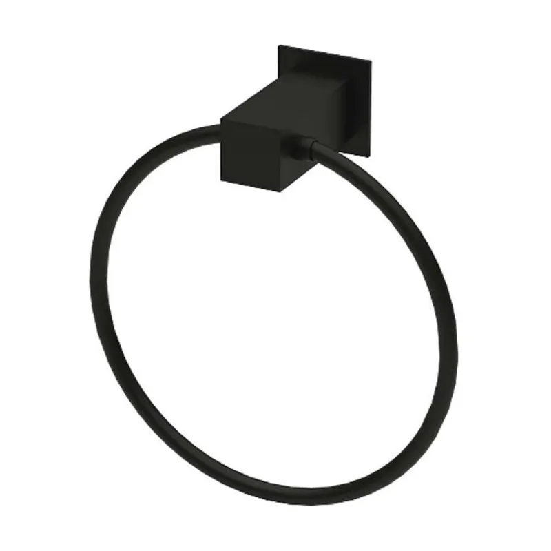 Porta Toalha Bella Argola Preto Fosco Fani - Fani