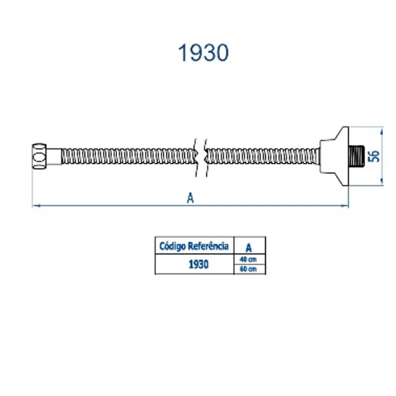 Ligacao flexivel 40cm 1930 ch - Fani