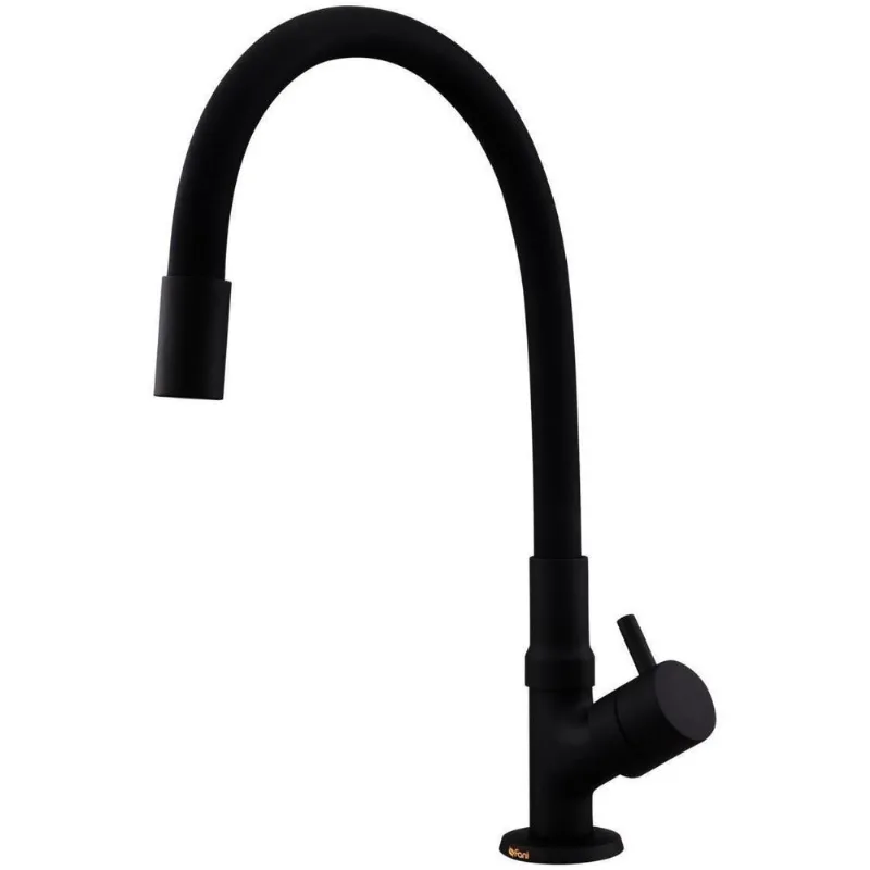 Torneira Pia Cozinha Fani de Mesa Bica Móvel Preto Fosco 116799 - Fani