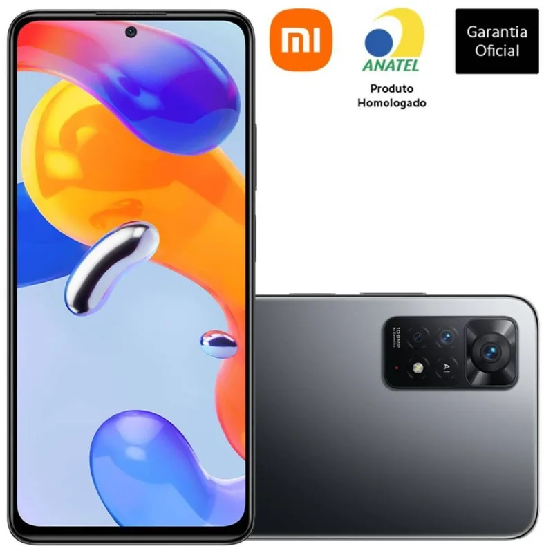 Smartphone Redmi Note 11 Pro 5G 128GB Cinza Tela 6.5" Câmera Traseira 108MP 6GB RAM - Xiaomi