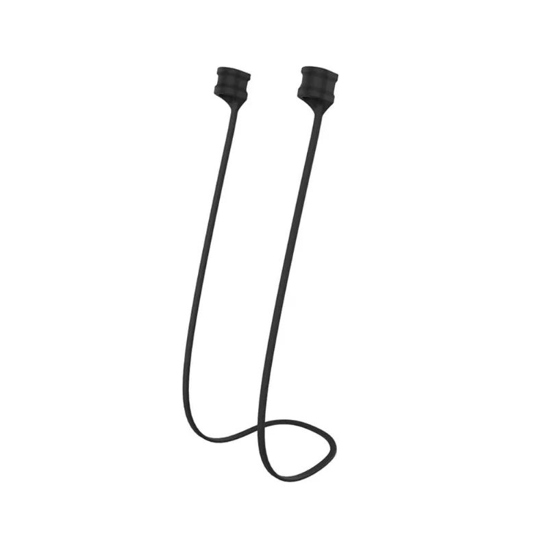 CORDÃO ANTIQUEDA DE SILICONE PARA FONES BLUETOOTH, PRETO