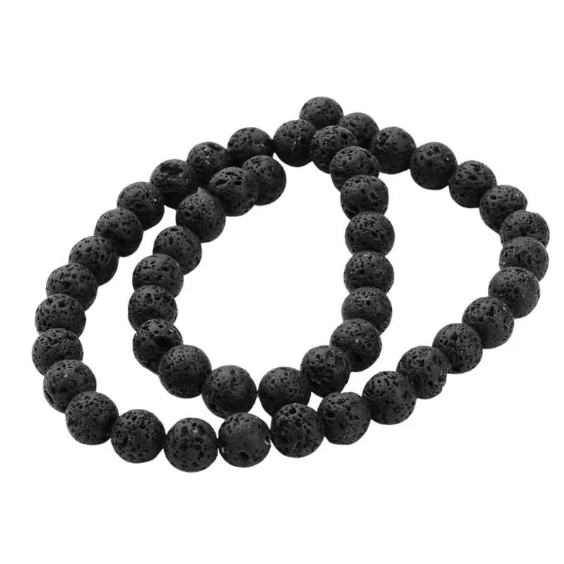 Fio De Pedra Natural Lava Vulcânica 6Mm