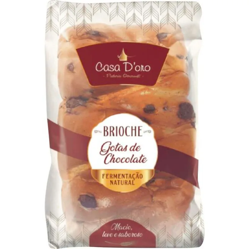 Pão Brioche Casa D'Oro Gotas de chocolate 300g