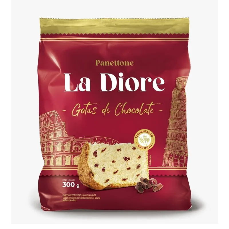 Panettone La Diore Flowp Gotas de Chocolate 300g