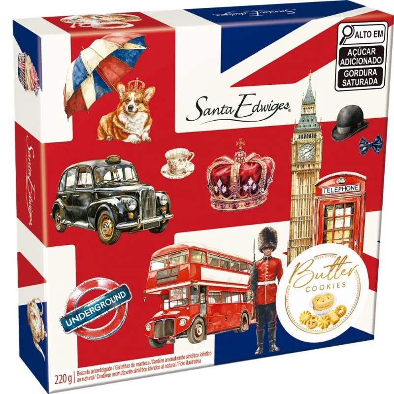 Butter Cookies Danish Presente Santa Edwiges 220g