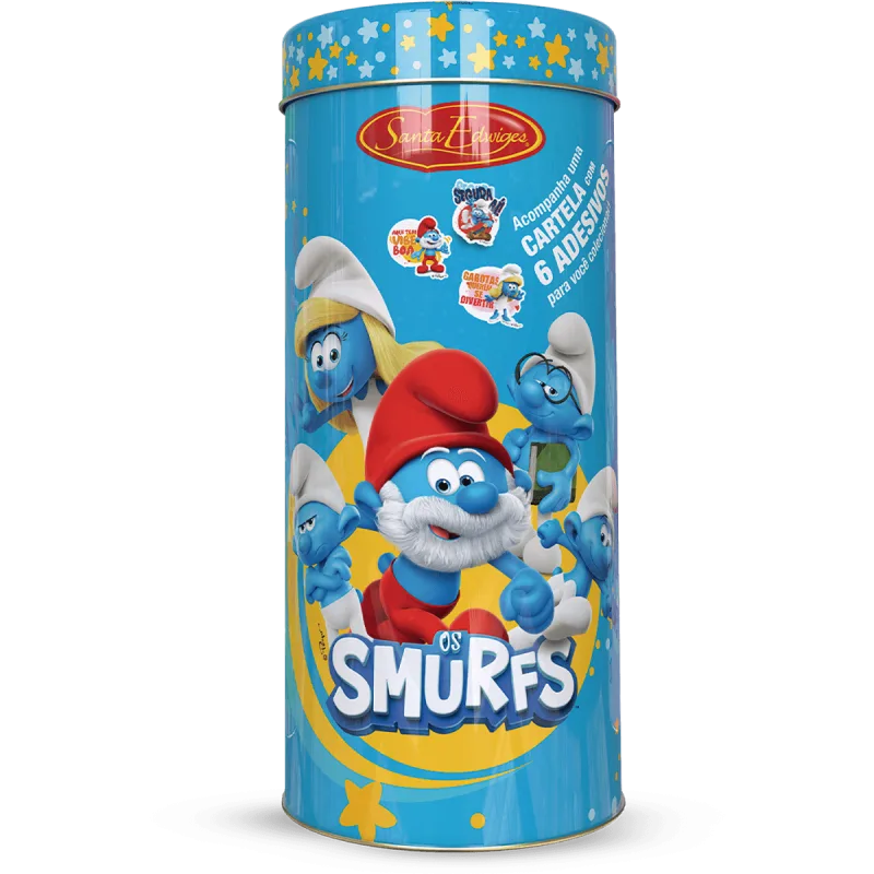 Biscoito Amanteigado Santa Edwiges Leite Lata Smurf 100g - Santa Edwiges - Mercearia