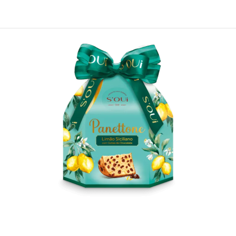 PANETTONE COM GOTAS DE CHOCOLATE E LIMAO SICILIANO SOUI
