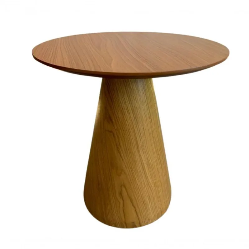 Mesa Cone Lateral Laminada Tampo 41Cm Marrom