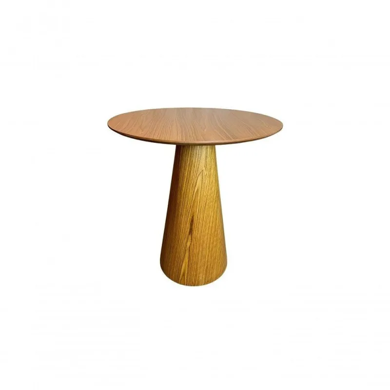 Mesa Cone Para Sala De Jantar - Madeira Freijó Tampo 60cm Marrom - Personal Moveis Design
