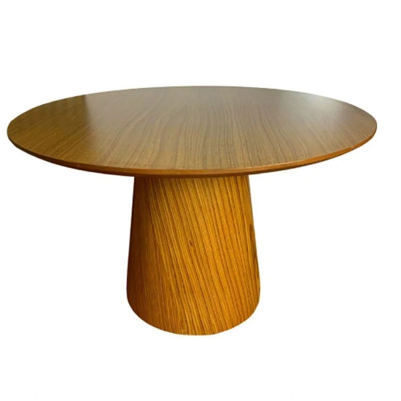Mesa De Centro Cone Tampo 60Cm Em Mdf Freijó Marrom - OUTRAS - Móveis