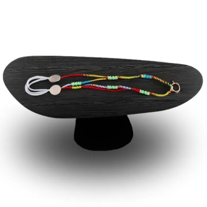 Mesa Oval Organica Em ébano 180x100 - OUTRAS