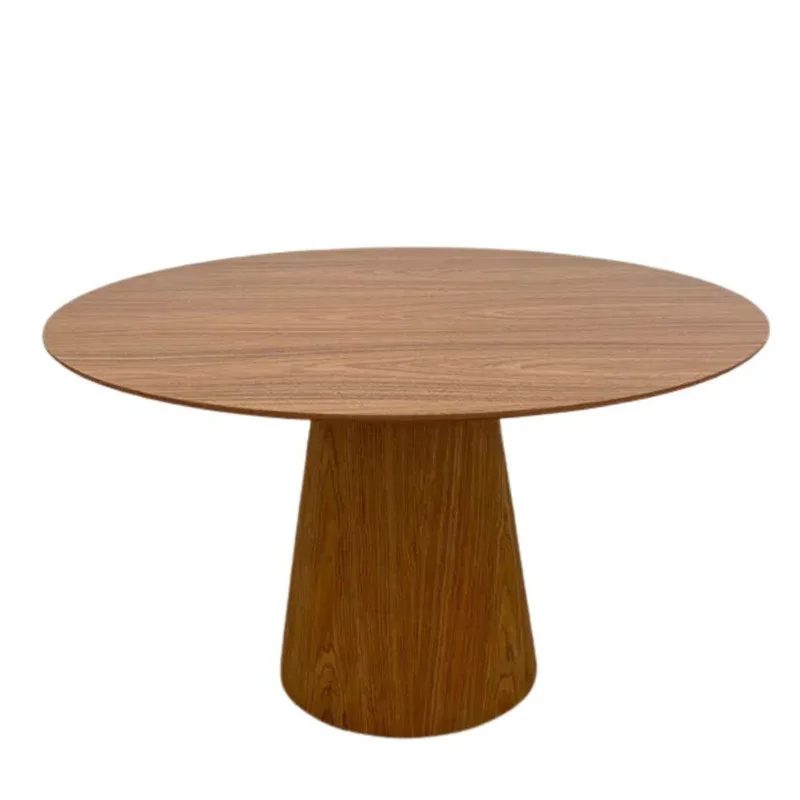 Mesa De Jantar Redonda Cone 160 Cm Freijó Cor Marrom