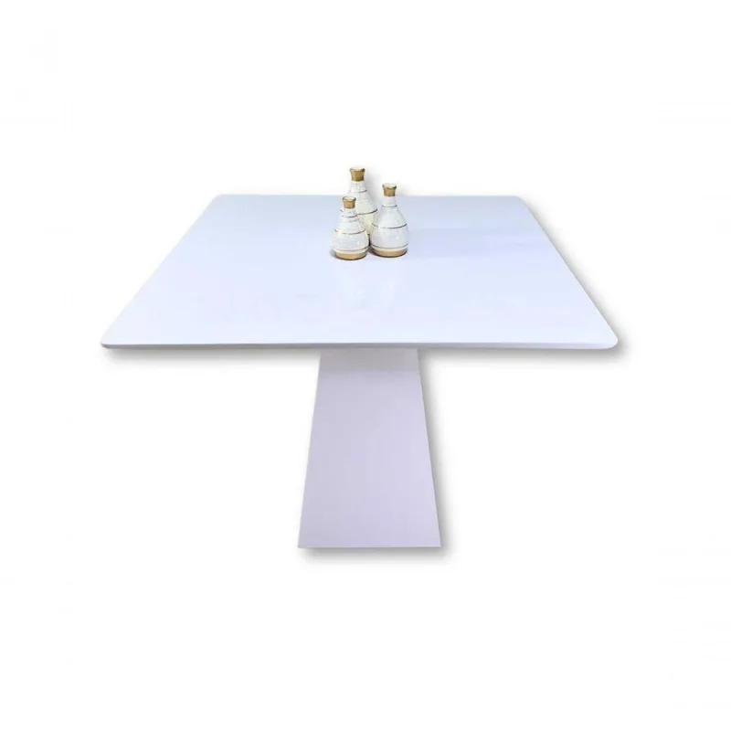 Mesa de Jantar Loft Quadrada MDF 80x80cm Branco Modelar Art Moveis - OUTRAS