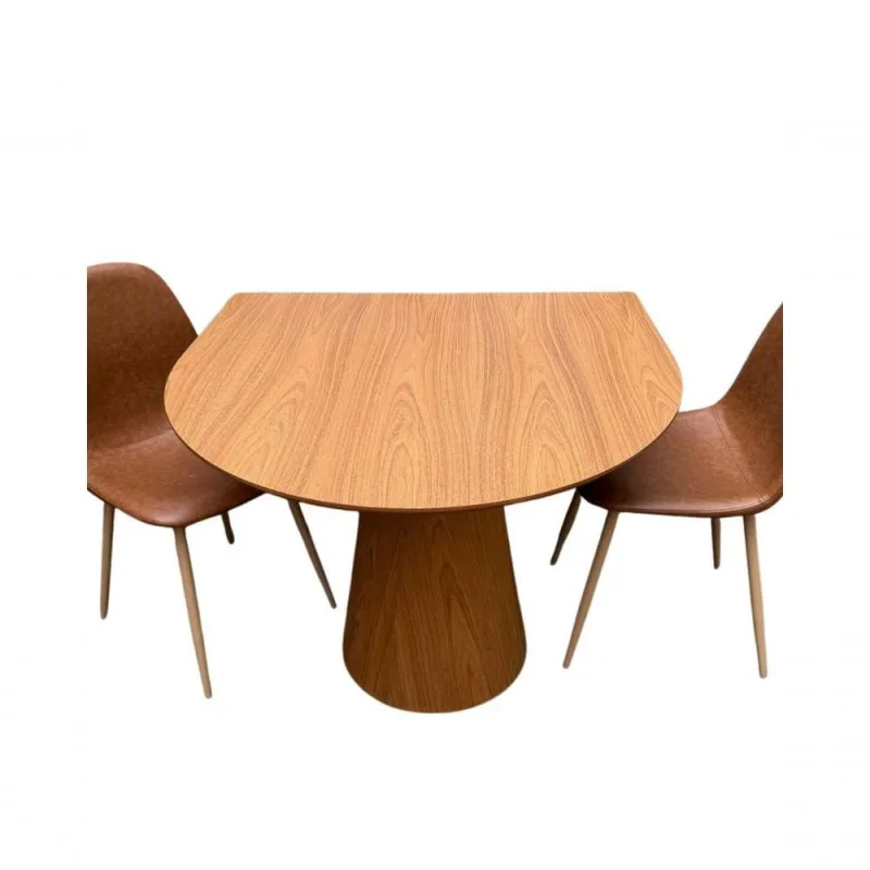 Mesa de Jantar Mel Cone 4 Lugares Redonda MDF 130x120cm Modelar Art Moveis - OUTRAS - Agro