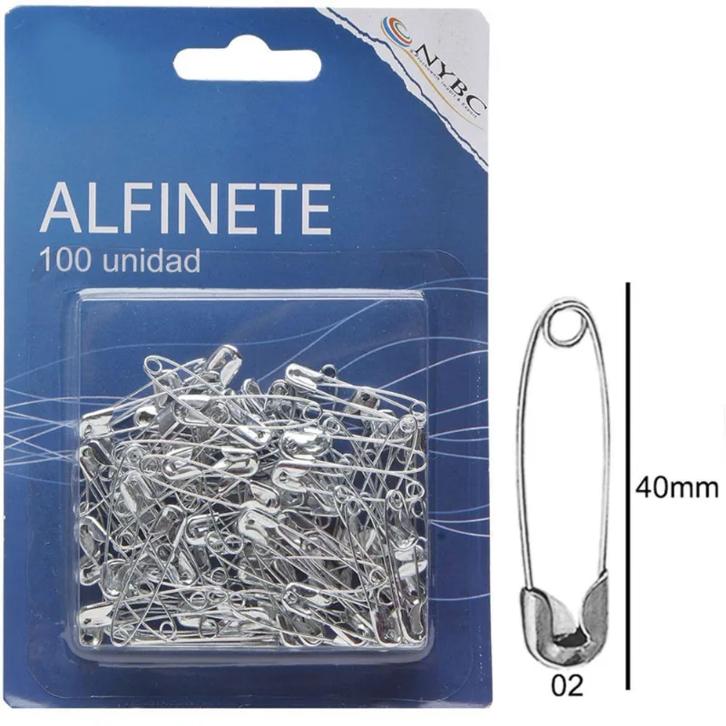 Alfinete Seguranca N.2 Prata C/100Unid.
