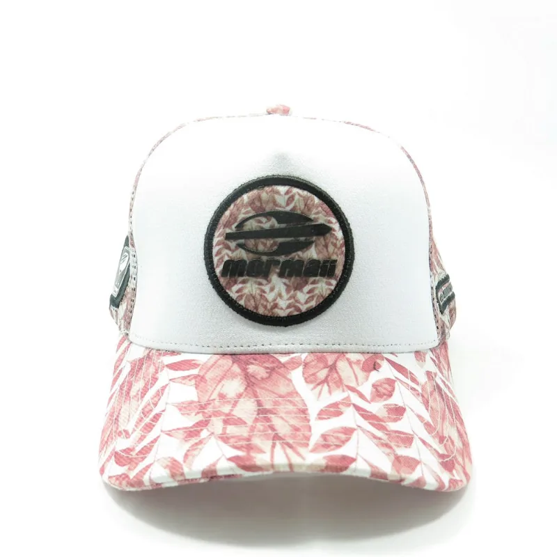 Boné trucker unissex Mormaii Branco-rosa - Mormaii