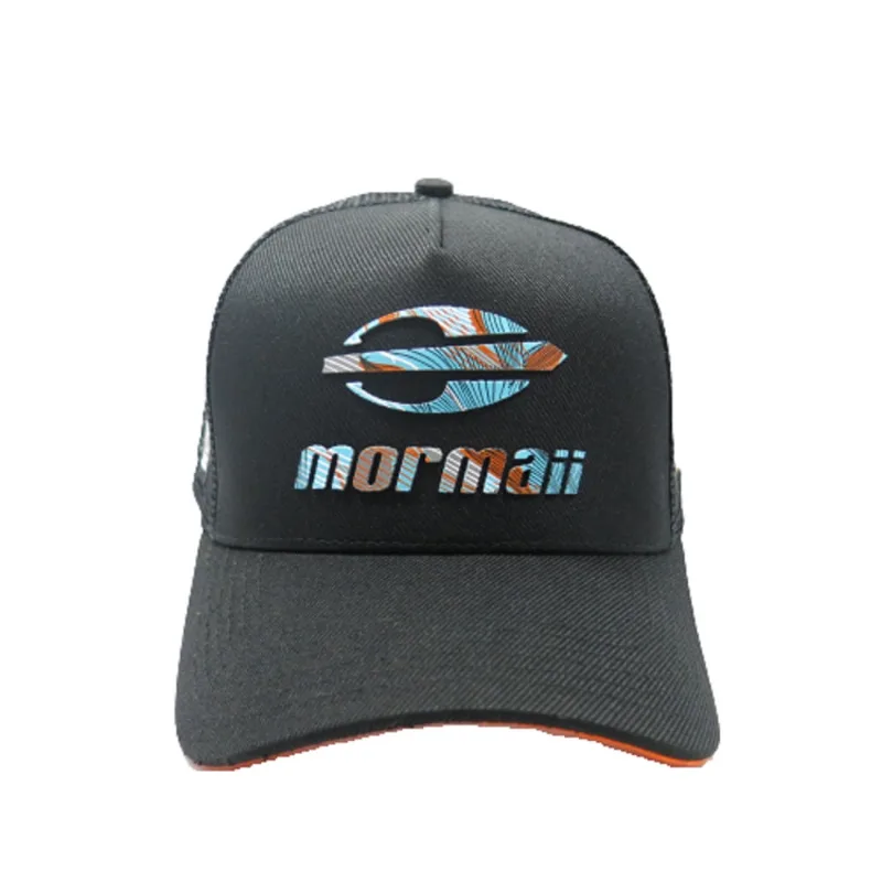 Boné trucker unissex Mormaii Preto-laranja - Mormaii