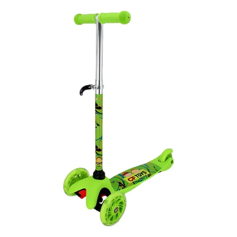 Patinete Etitoys c/ 3 Rodas Led Verde - ETITOYS