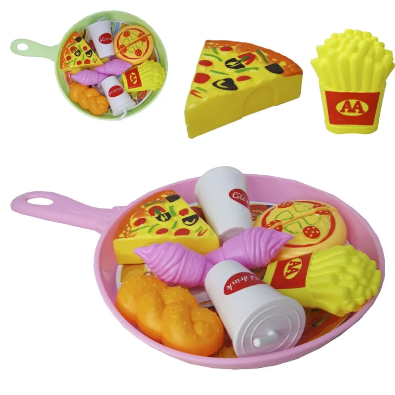 Kit cozinha infantil com frigideira + batata frita e acessorios fresh food 10 pecas