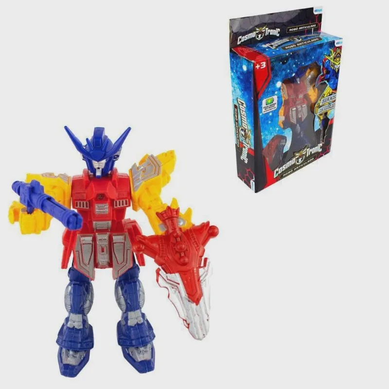 Brinquedo Robô Articulado com Luz e Som Cosmos Tronic – ETITOYS
