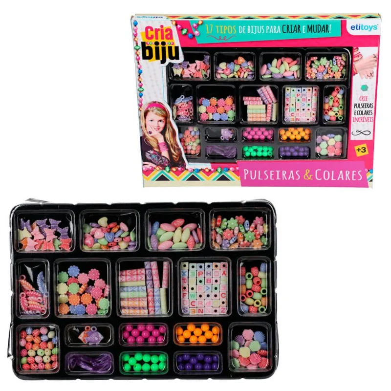 Kit Miçangas 200 Peças Etilux