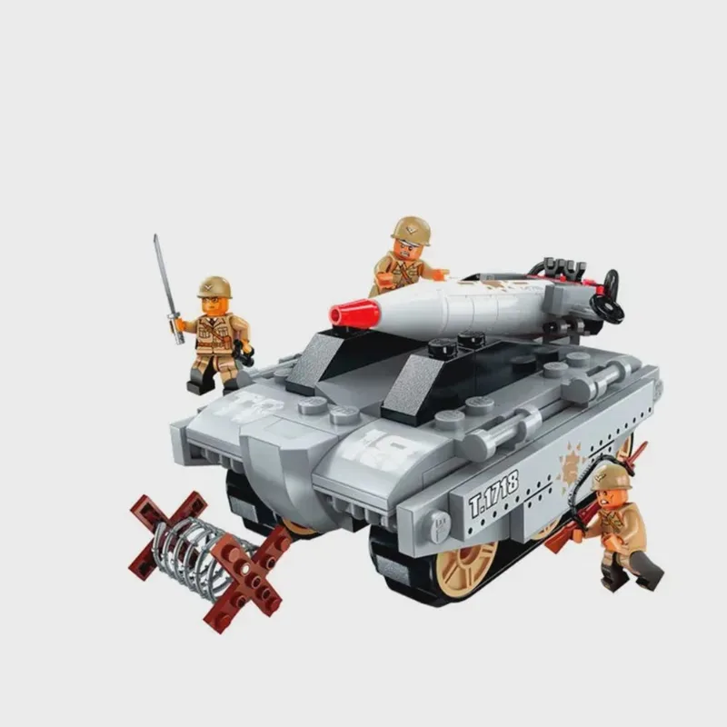 Blocos de Montar Combat Zones Tanque Transporte de Míssil 123 pçs - C1718