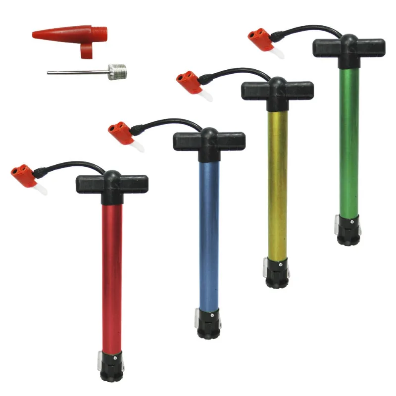 Bomba de ar manual para inflaveis com pe + bico e punho de plastico colors 31cm
